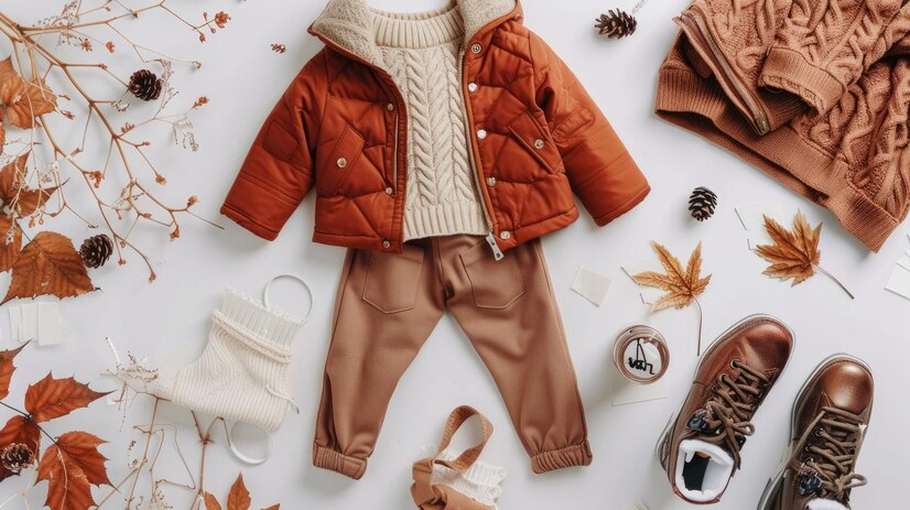 Etalage de vêtements pour enfant moderne et chic